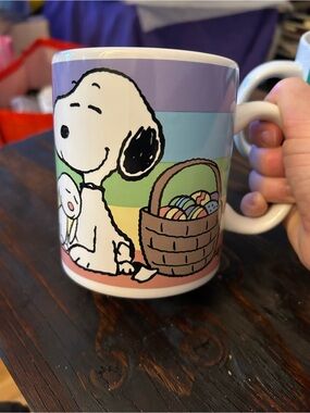 Snoopy Easter Rainbow Ceramic Coffee Mug